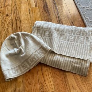 Fendi scarf and hat set